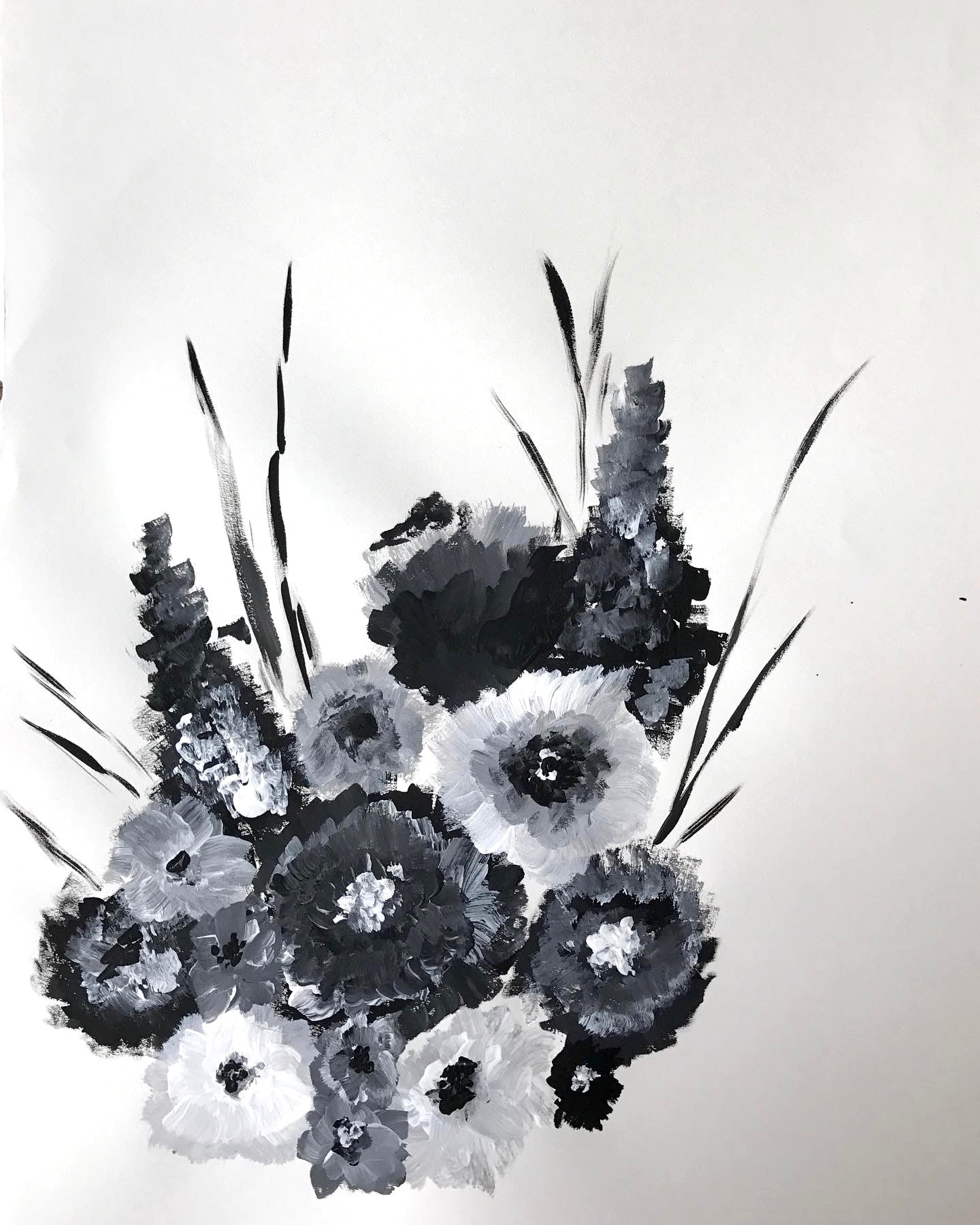 Black and White Forals