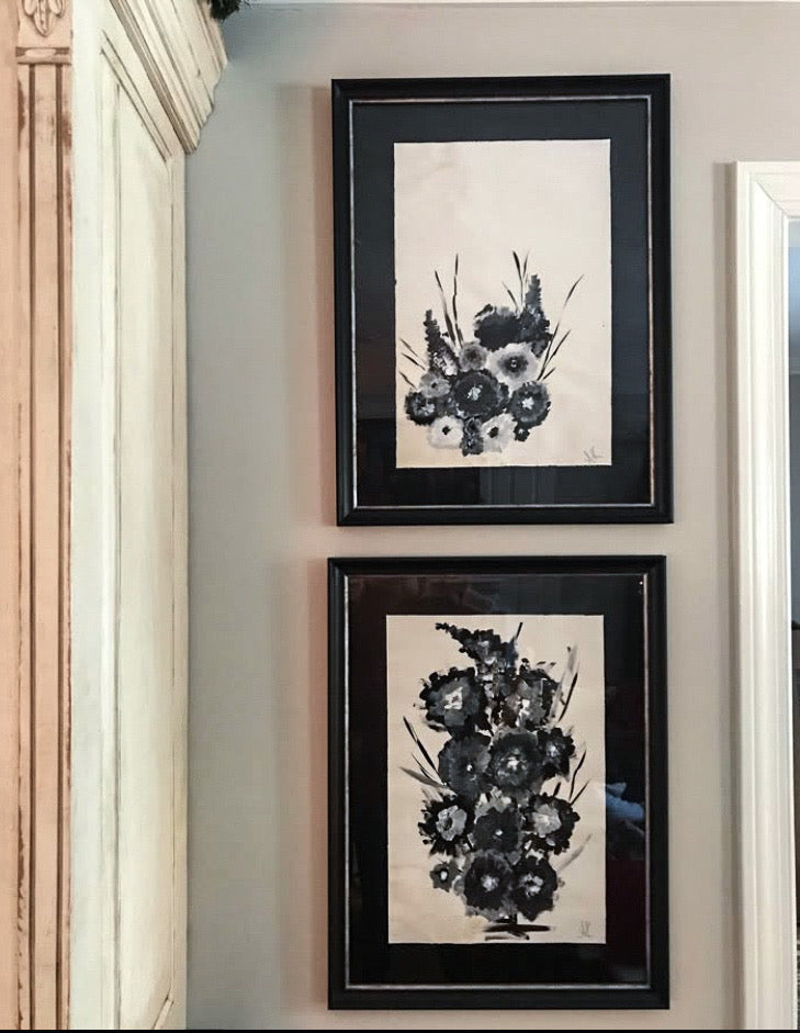 Black and White Forals